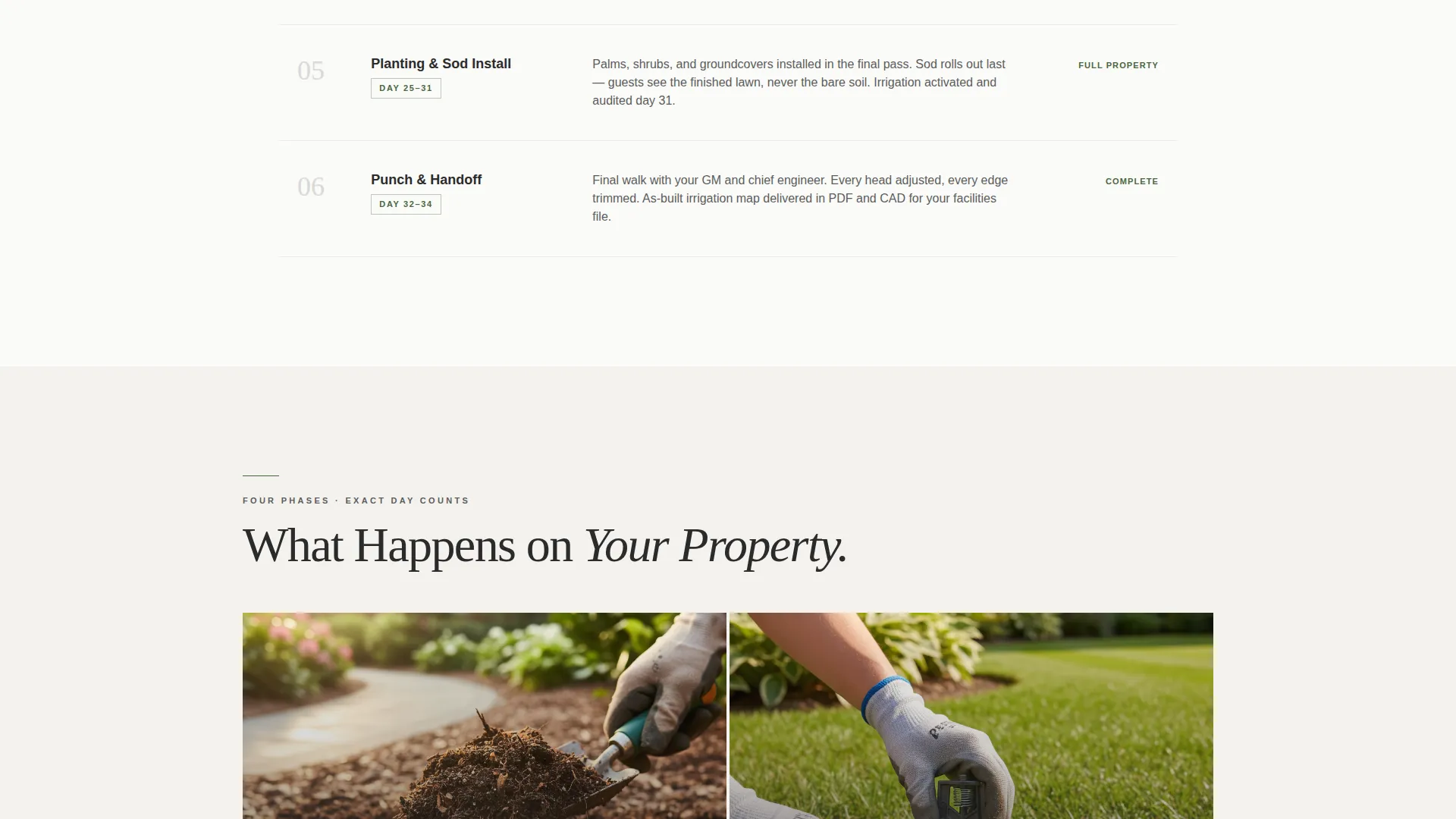 Hotel Landscaping Contractor Landing Page Template