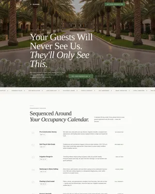 Hotel Landscaping Contractor Landing Page Template