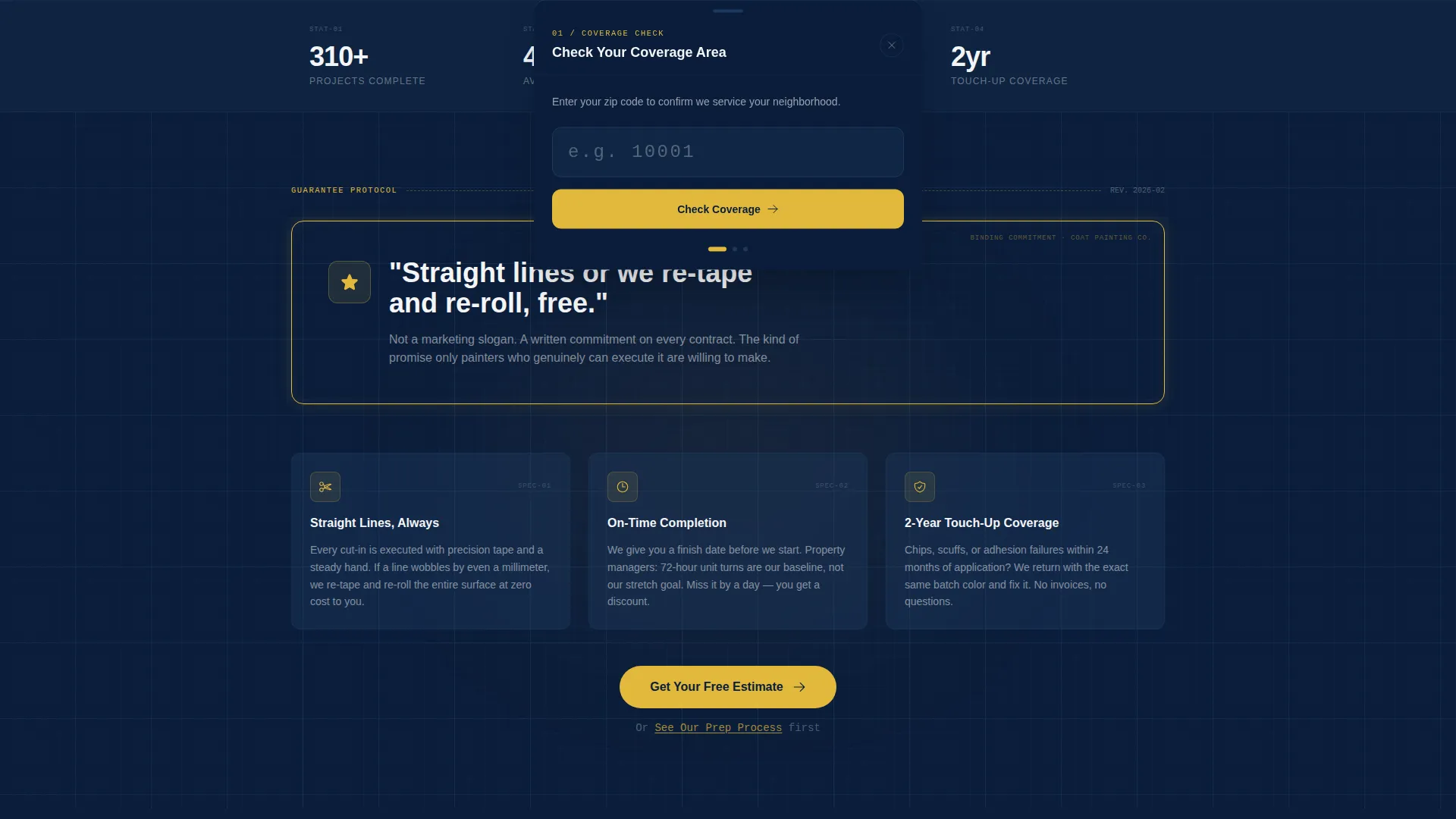 Precision Interior Painting Landing Page Template