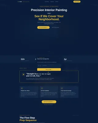 Precision Interior Painting Landing Page Template