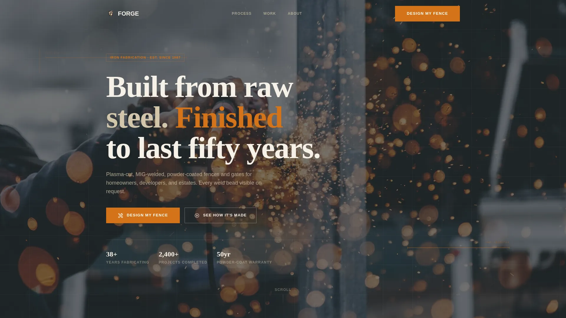 Iron & Metal Fence Fabrication Landing Page Template