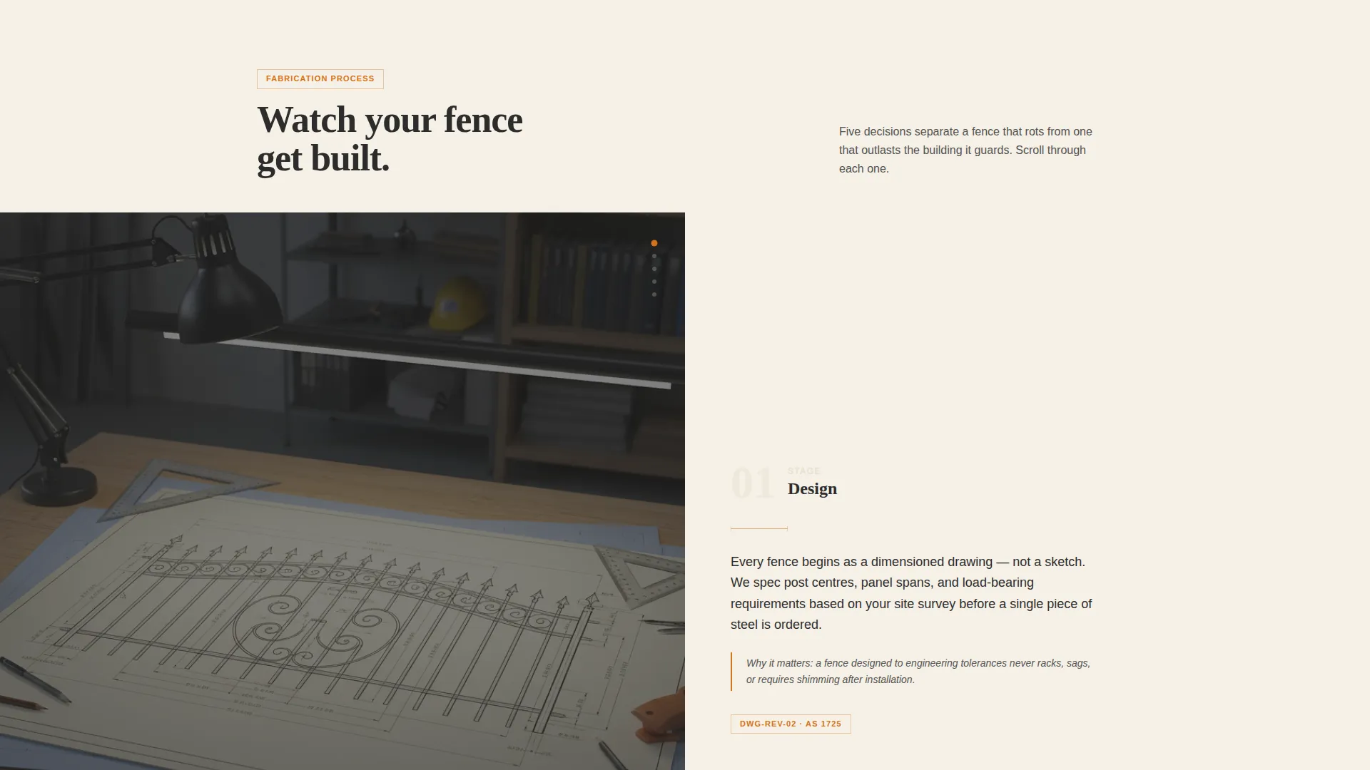 Iron & Metal Fence Fabrication Landing Page Template
