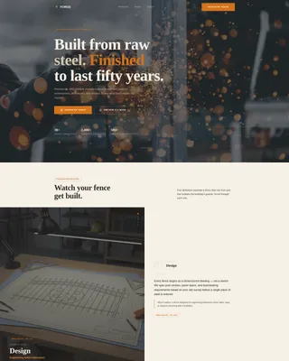 Iron & Metal Fence Fabrication Landing Page Template