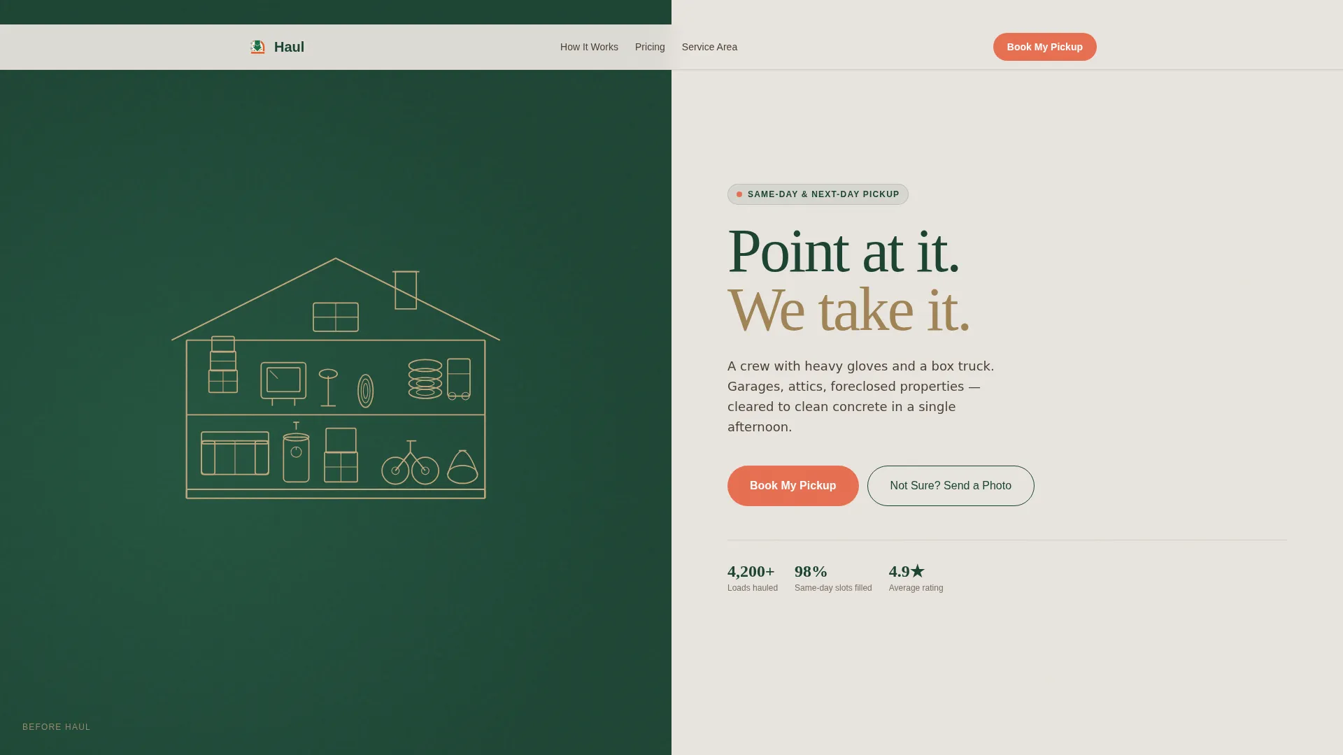 Junk Removal Service Landing Page Template