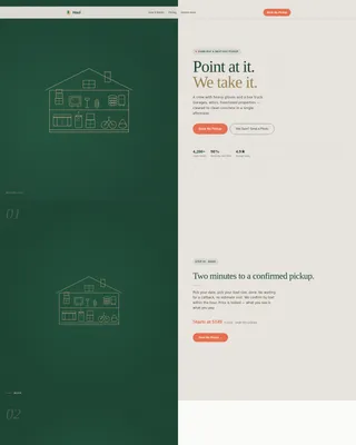 Junk Removal Service Landing Page Template