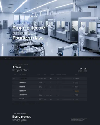 Pharmaceutical Manufacturing Portfolio Website Template