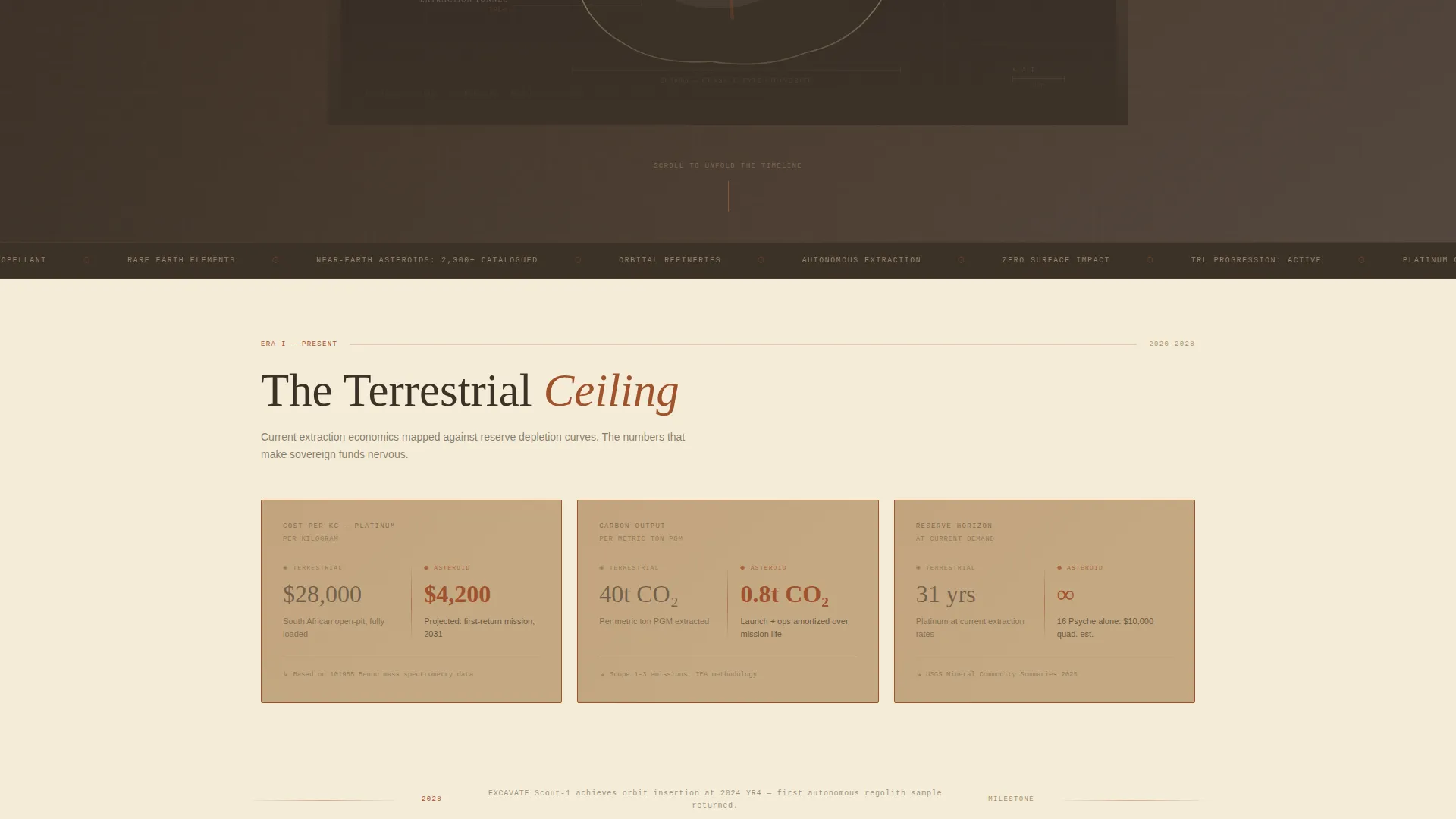 Asteroid Mining Landing Page Template