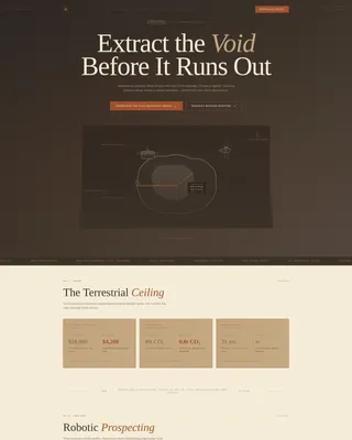 Asteroid Mining Landing Page Template