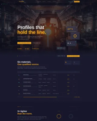 Precision Plastic Extrusion Landing Page Template