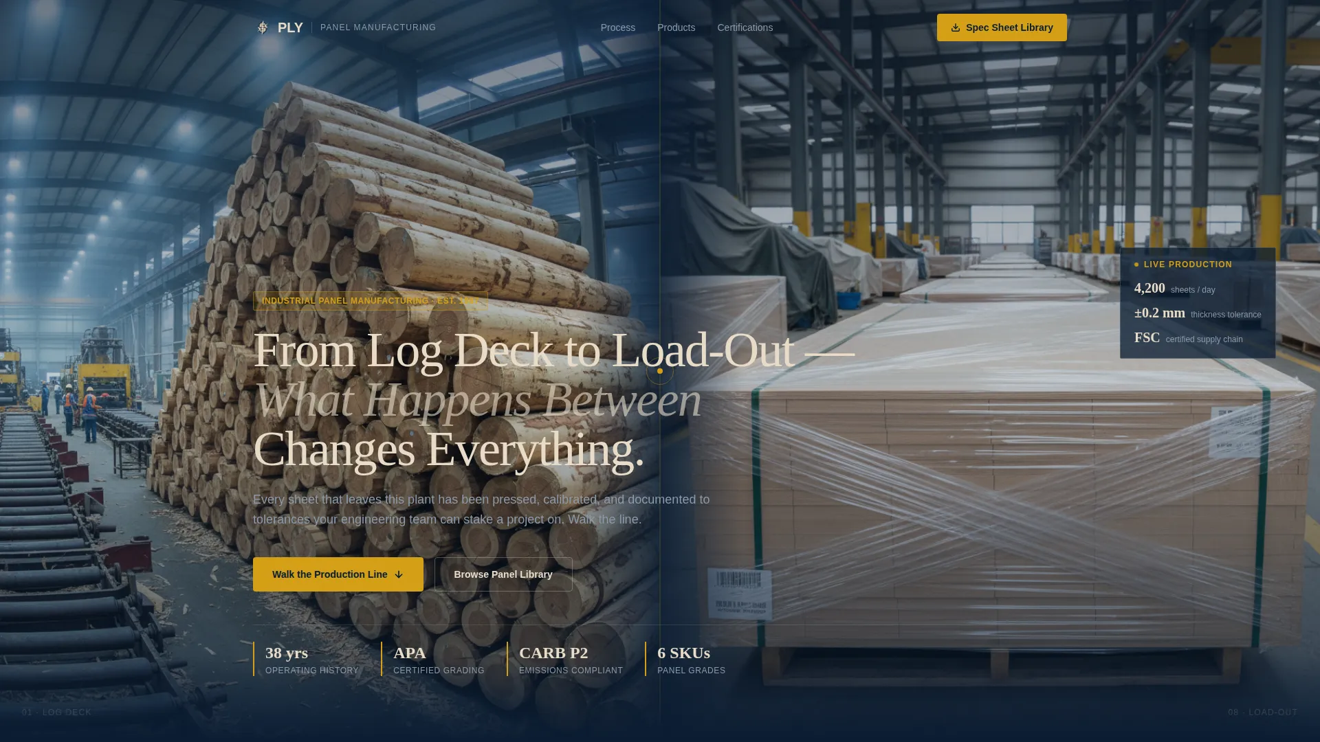 Manufacturing Plant Landing Page Template