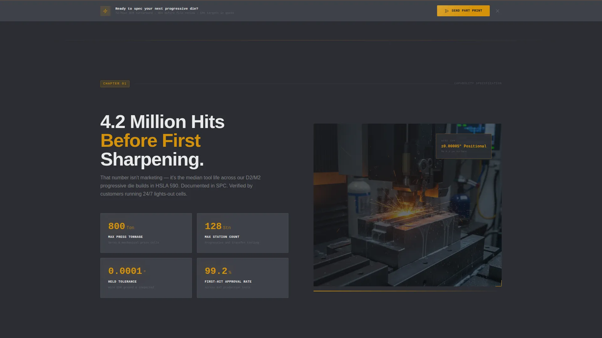 Tool & Die Making Specialist Professional Website Template