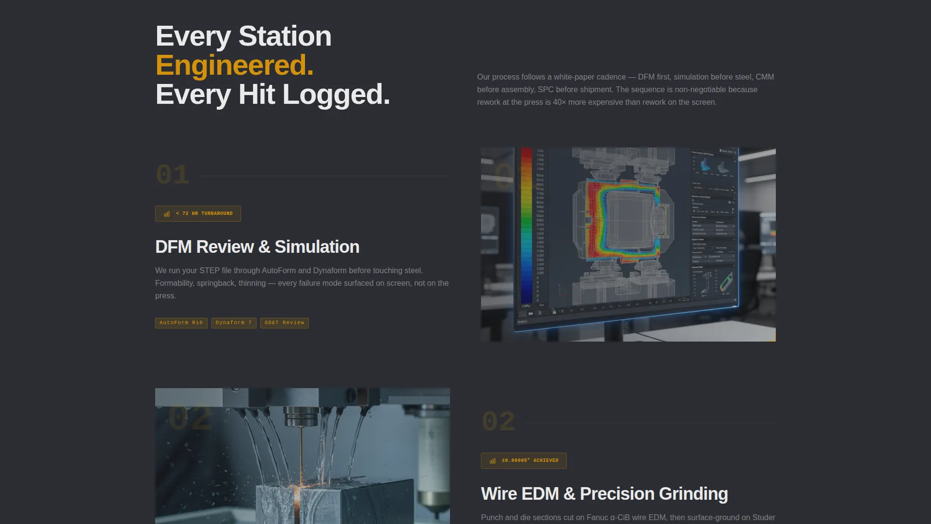 Tool & Die Making Specialist Professional Website Template