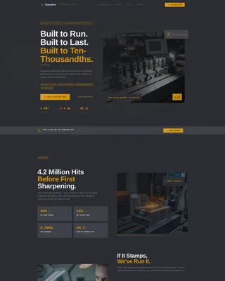 Tool & Die Making Specialist Professional Website Template