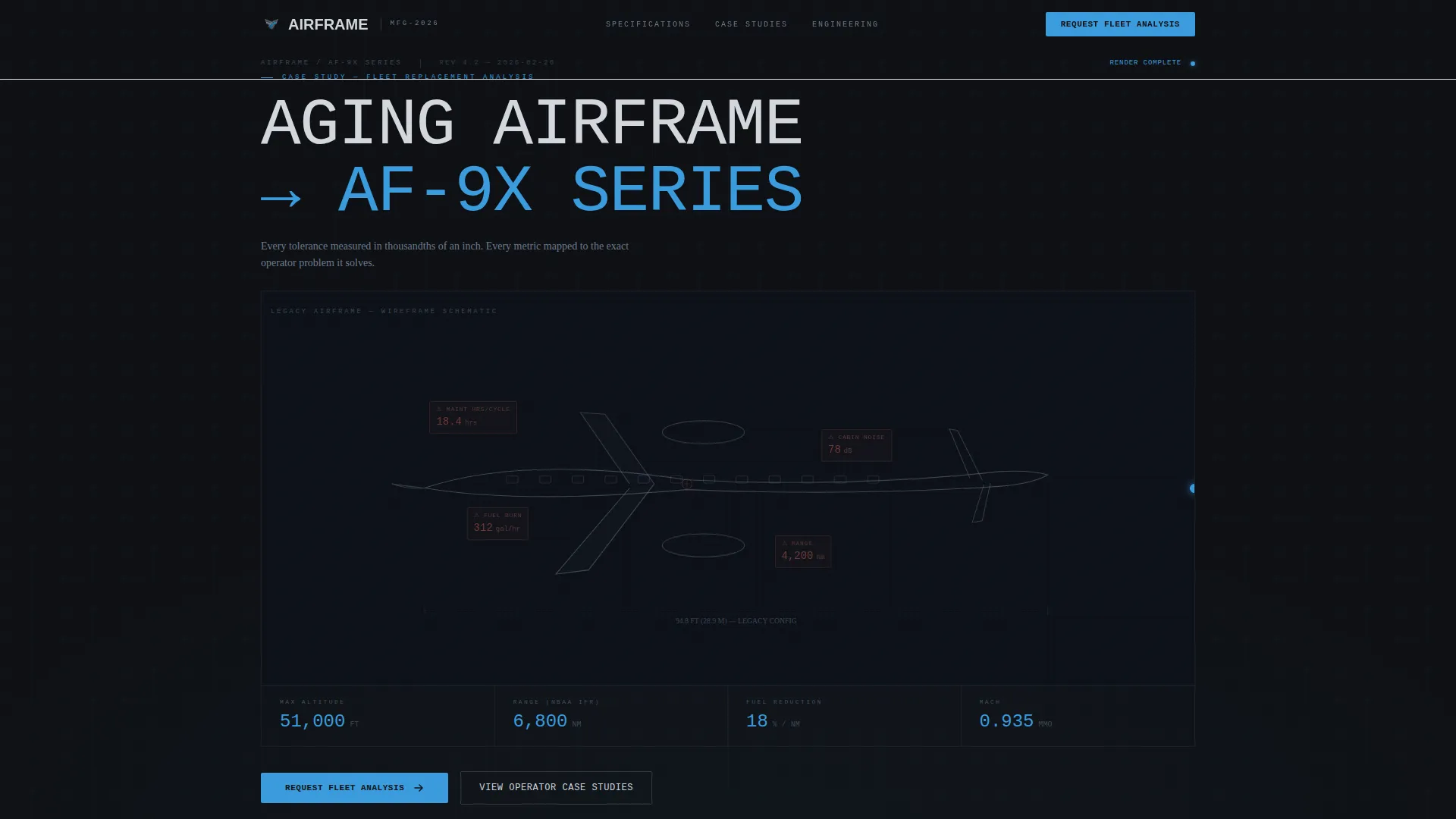Private Jet Manufacturer Landing Page Template