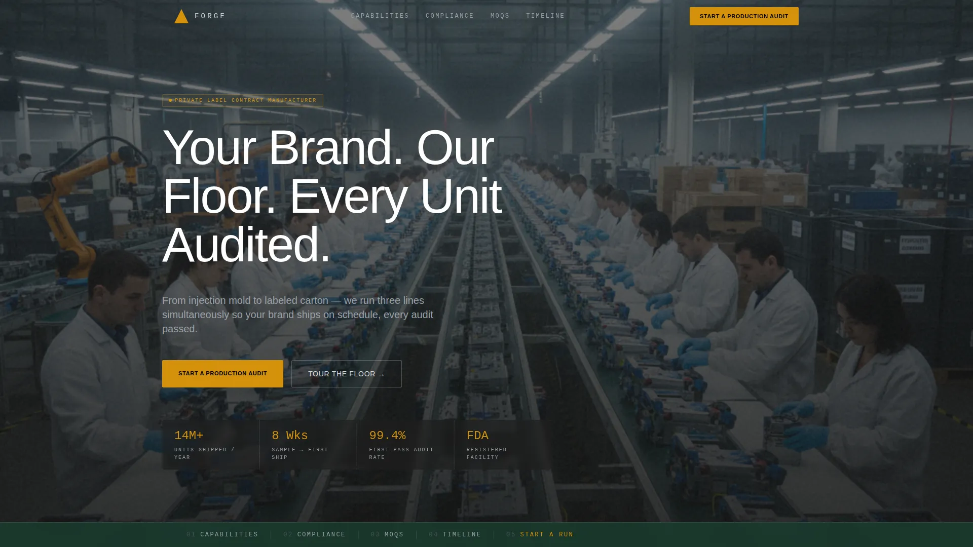 Manufacturing Company Professional Website Template