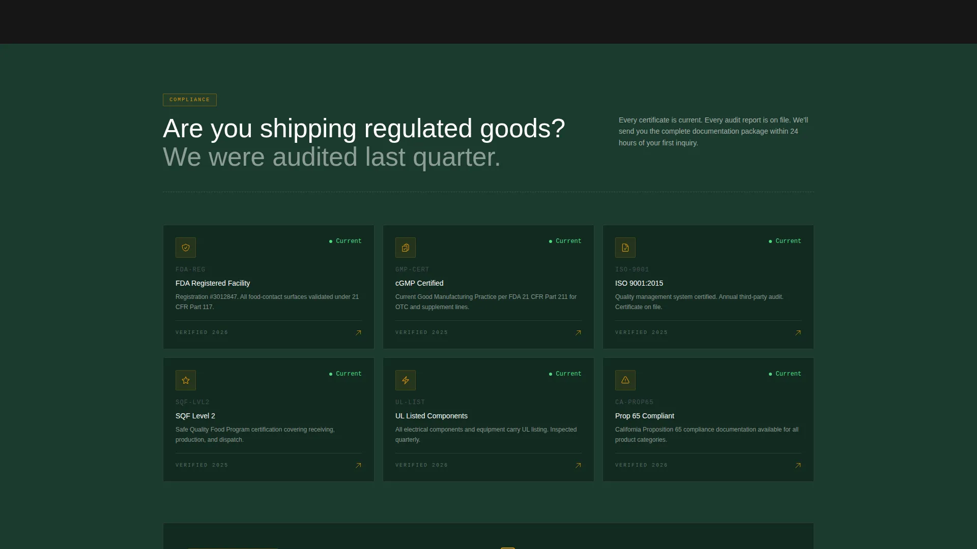 Manufacturing Company Professional Website Template