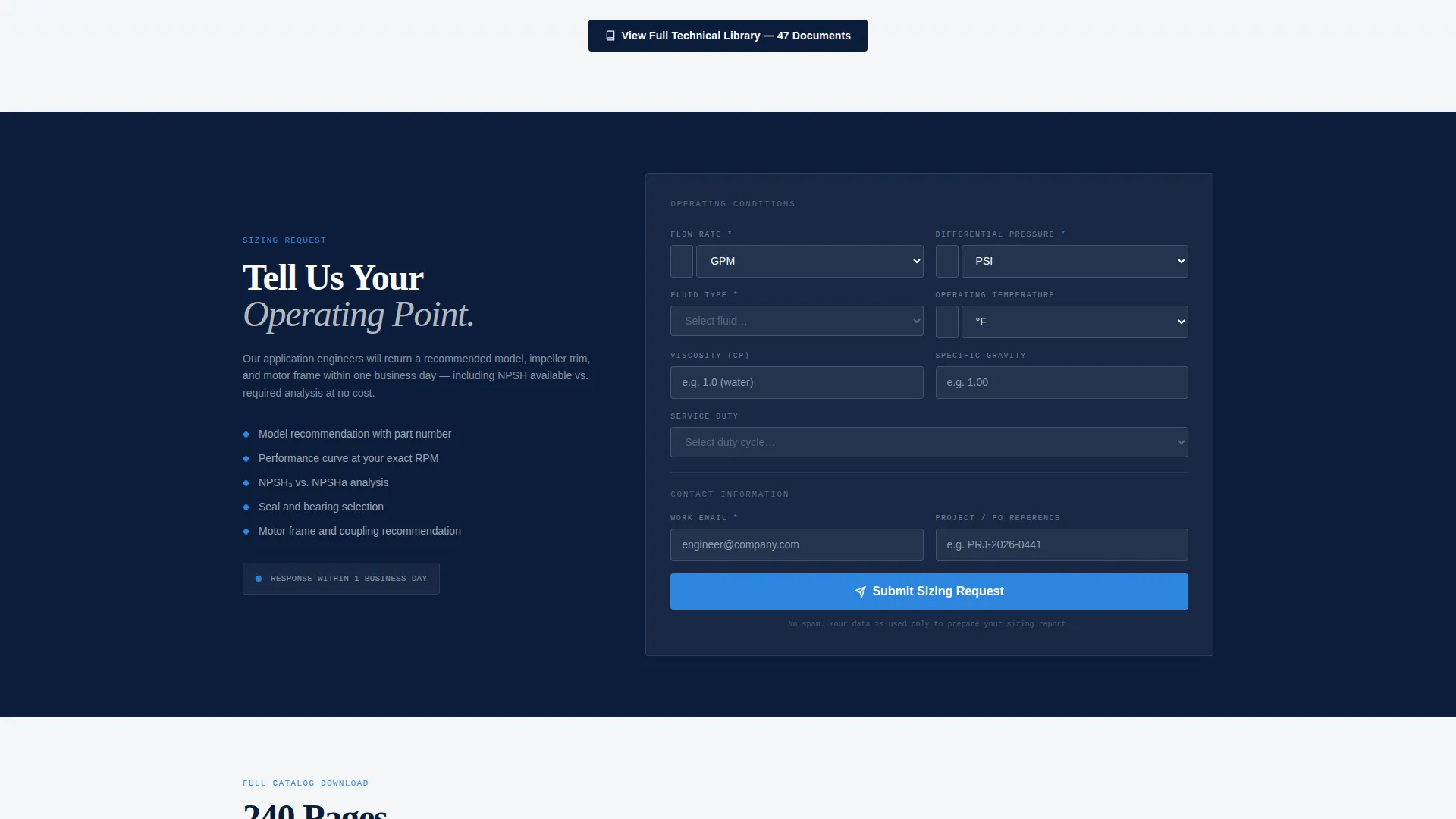 Pump & Valve Manufacturer Landing Page Template