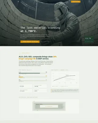 Refractory Ceramics Manufacturer Landing Page Template