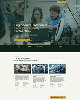 Rubber & Silicone Molding Manufacturer Landing Page