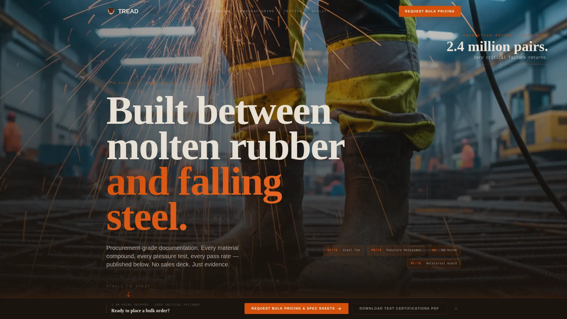 Industrial Safety Boot Landing Page Template