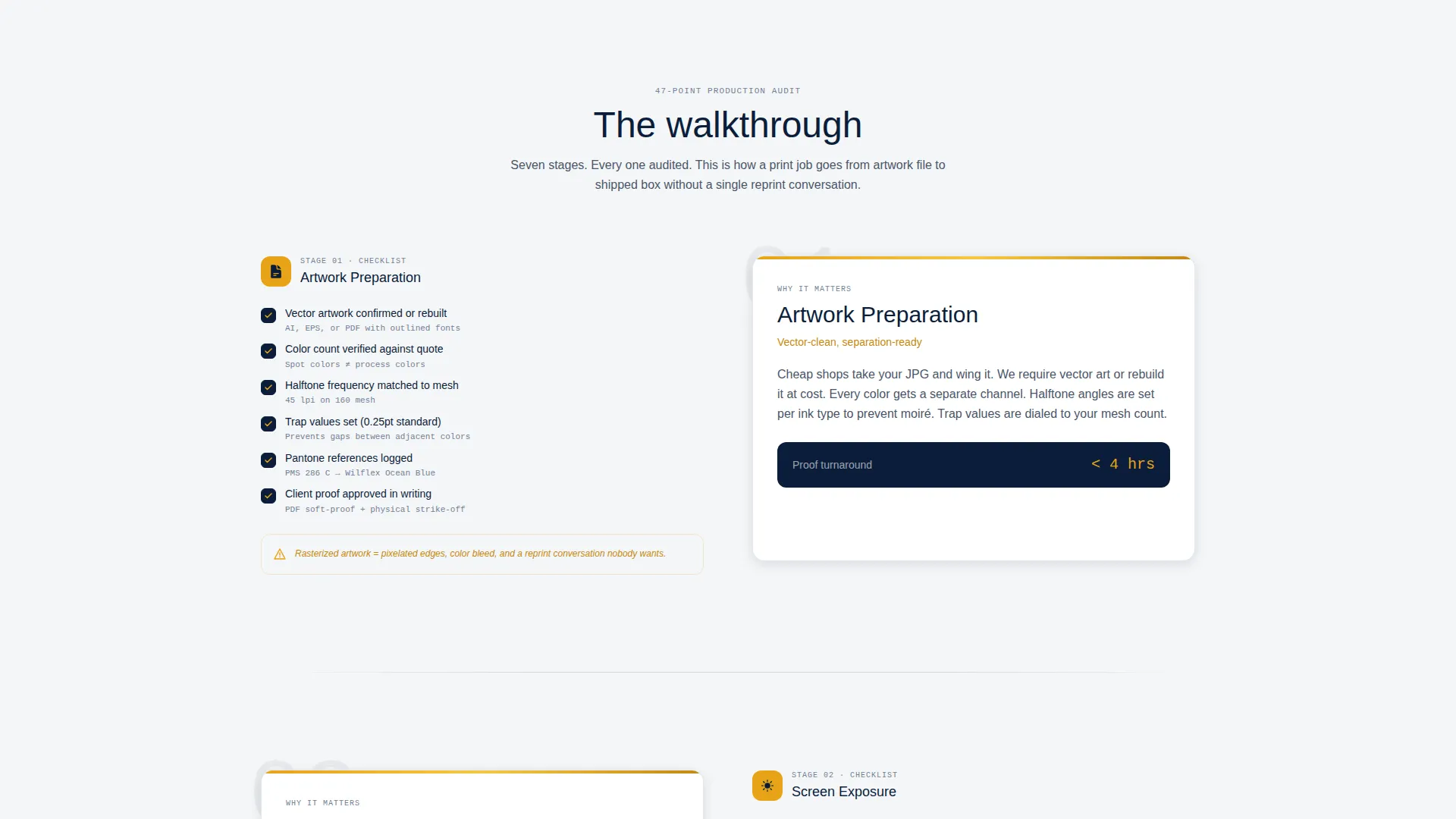 Screen Printing Landing Page Template for Volume Shops