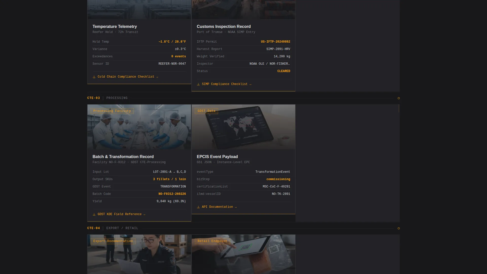 Seafood Traceability Platform Website Template