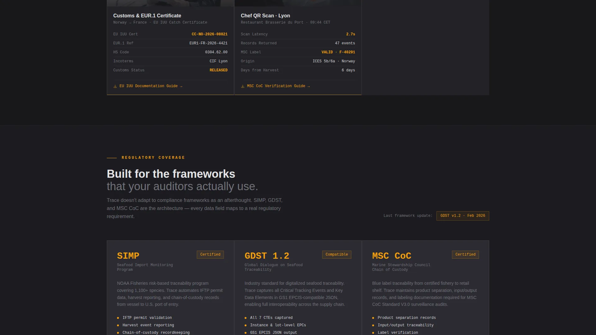 Seafood Traceability Platform Website Template