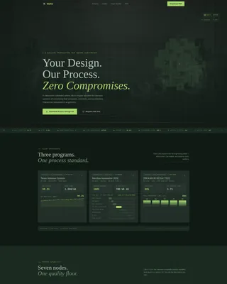 Semiconductor Fab Dashboard Landing Page Template