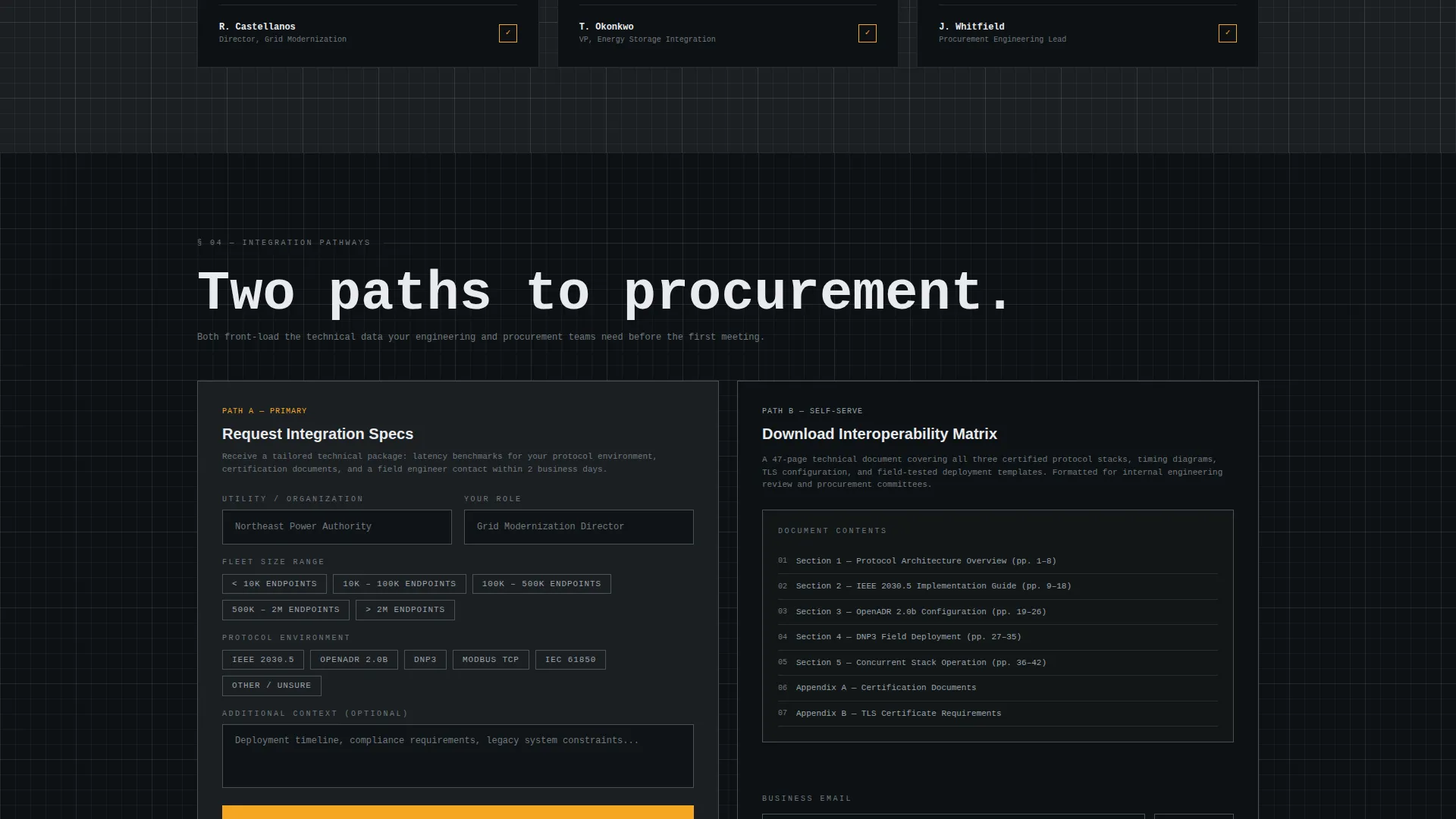 Precision Smart Grid Component Landing Page Template