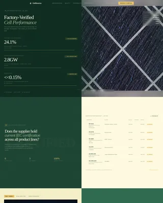 Solar Cell Manufacturer Landing Page Template