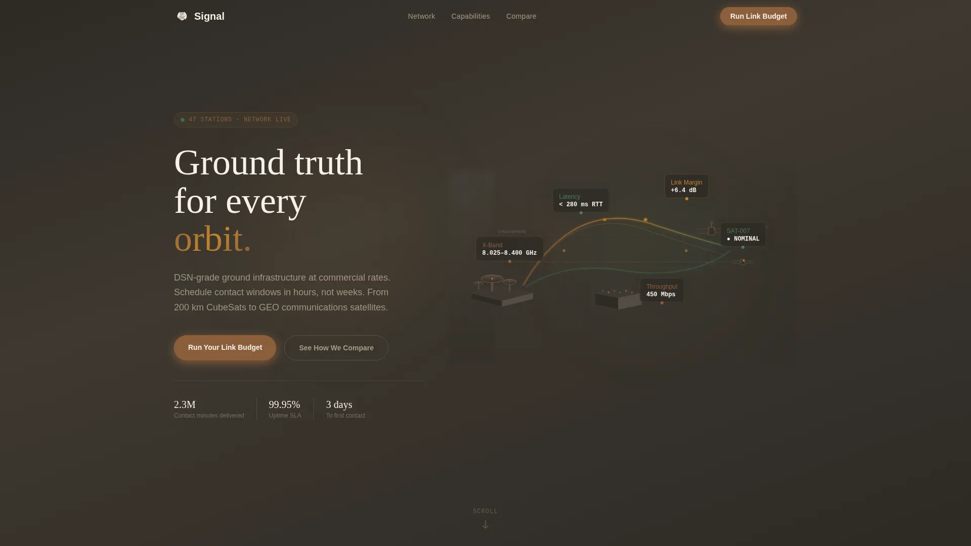 Ground Station Network Landing Page Template