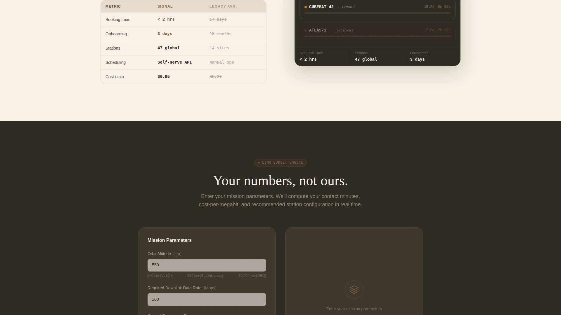 Ground Station Network Landing Page Template