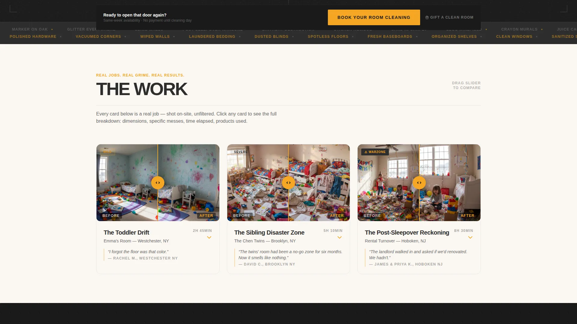 Kids Room Cleaning Specialist Landing Page Template