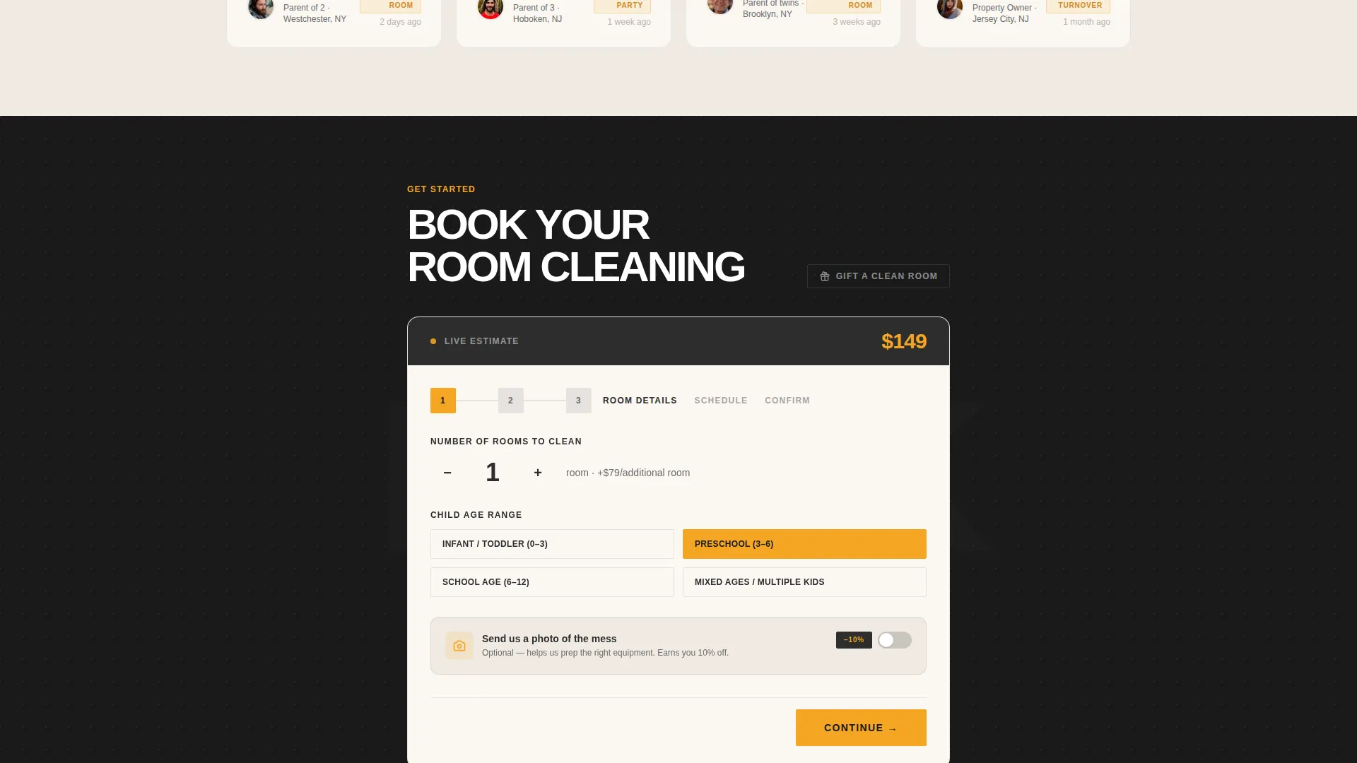 Kids Room Cleaning Specialist Landing Page Template