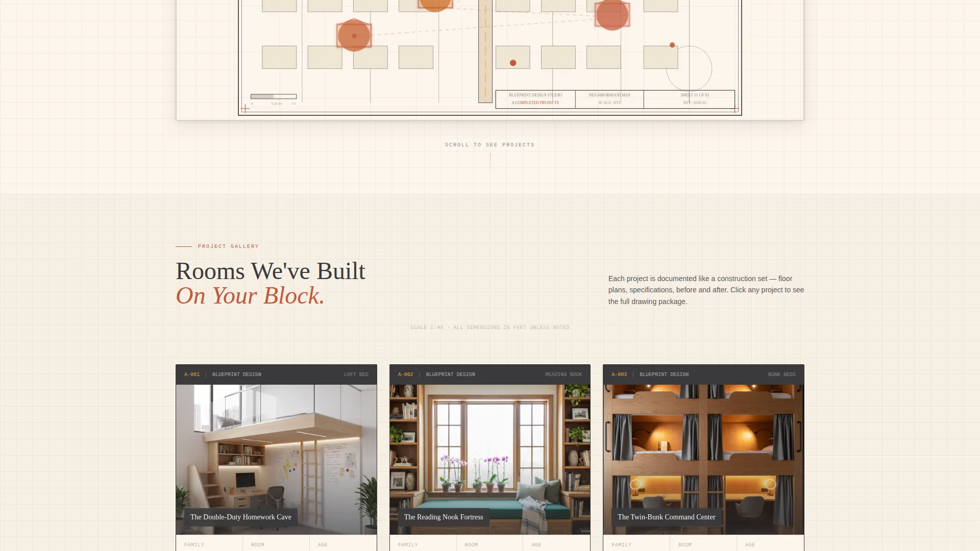 Kids Room Designer Landing Page Template