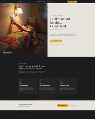 Handcrafted Kids Room Lighting Landing Page Template