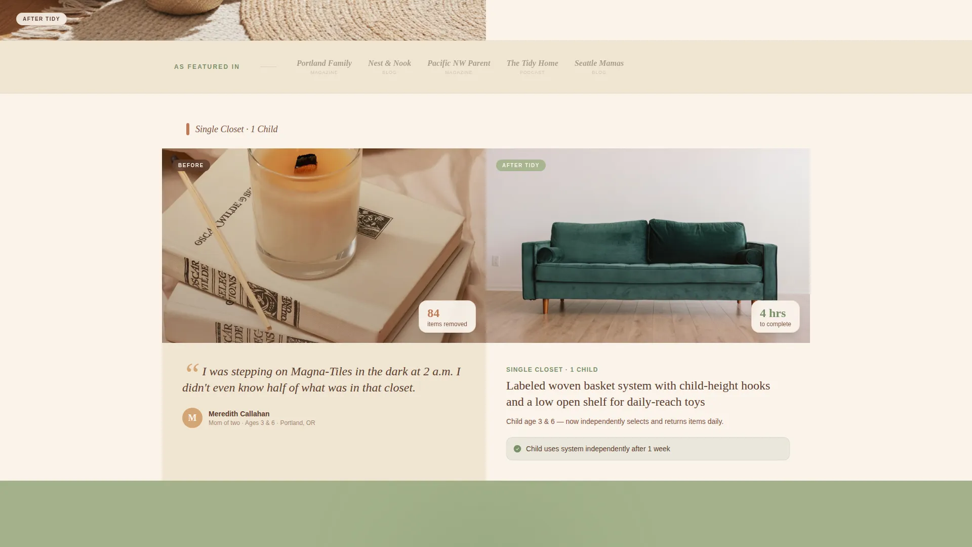 Kids Room Organizer & Declutter Landing Page Template