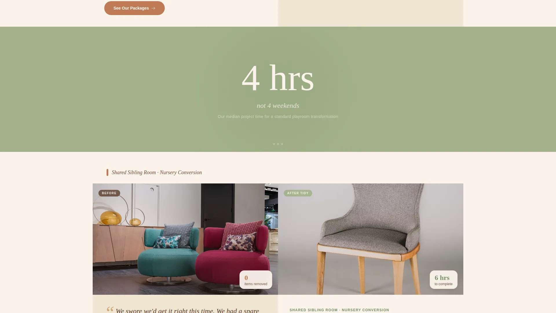 Kids Room Organizer & Declutter Landing Page Template