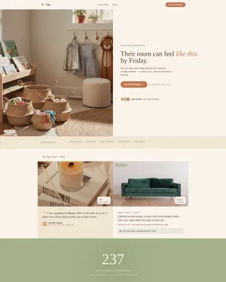 Kids Room Organizer & Declutter Landing Page Template