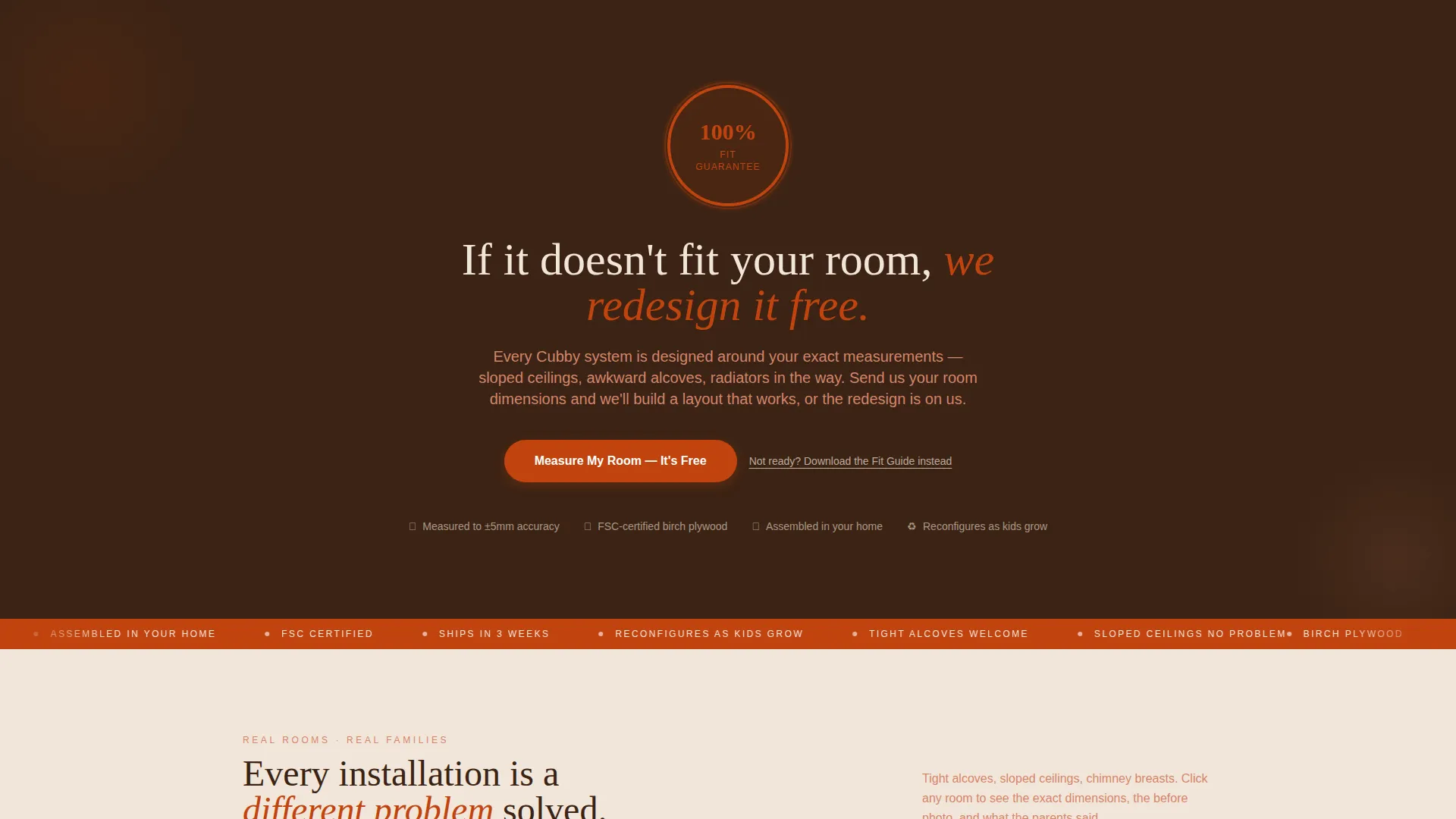 Modular Kids Room Storage Landing Page Template