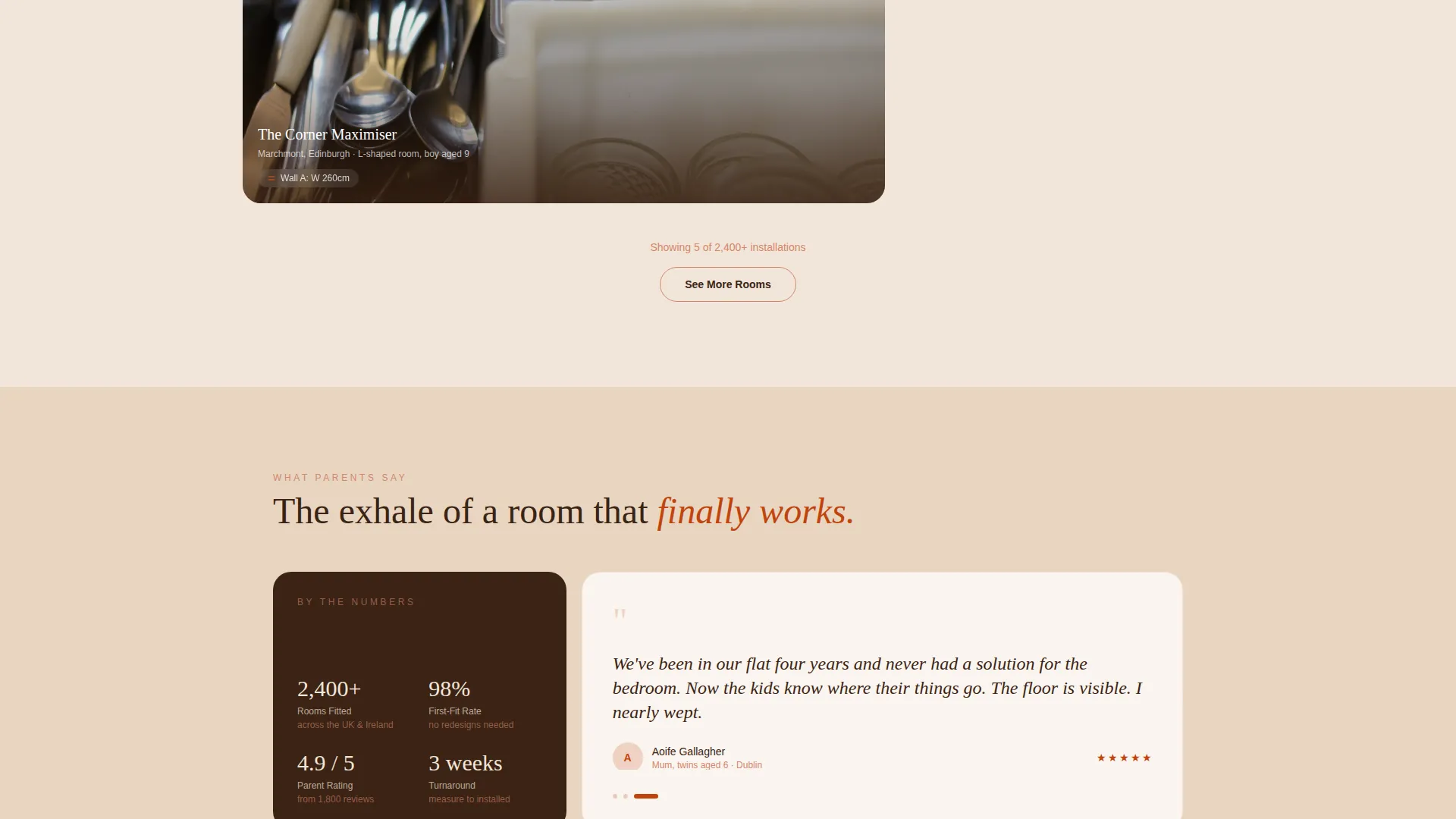 Modular Kids Room Storage Landing Page Template