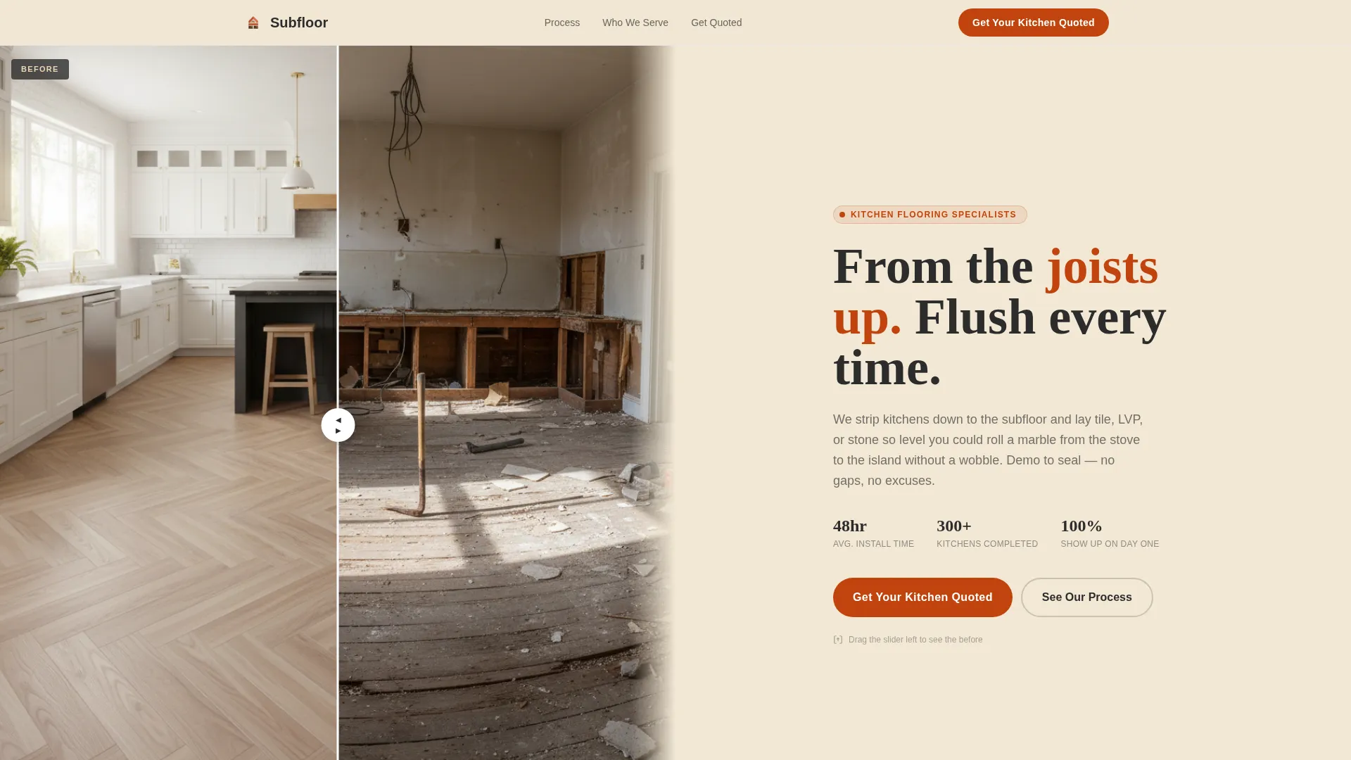 Kitchen Renovation Professional Website Template