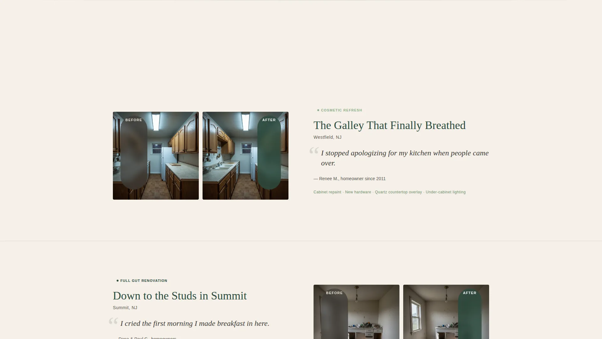 Specialist Kitchen Renovation Professional Website Template