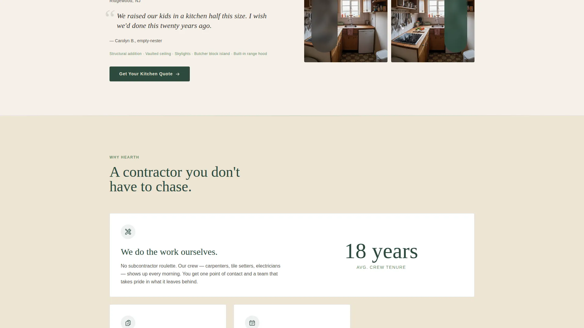 Specialist Kitchen Renovation Professional Website Template