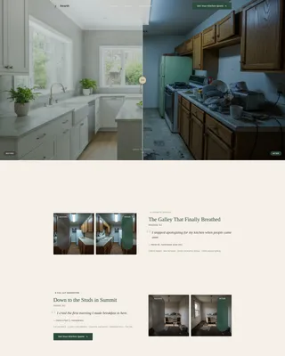 Specialist Kitchen Renovation Professional Website Template