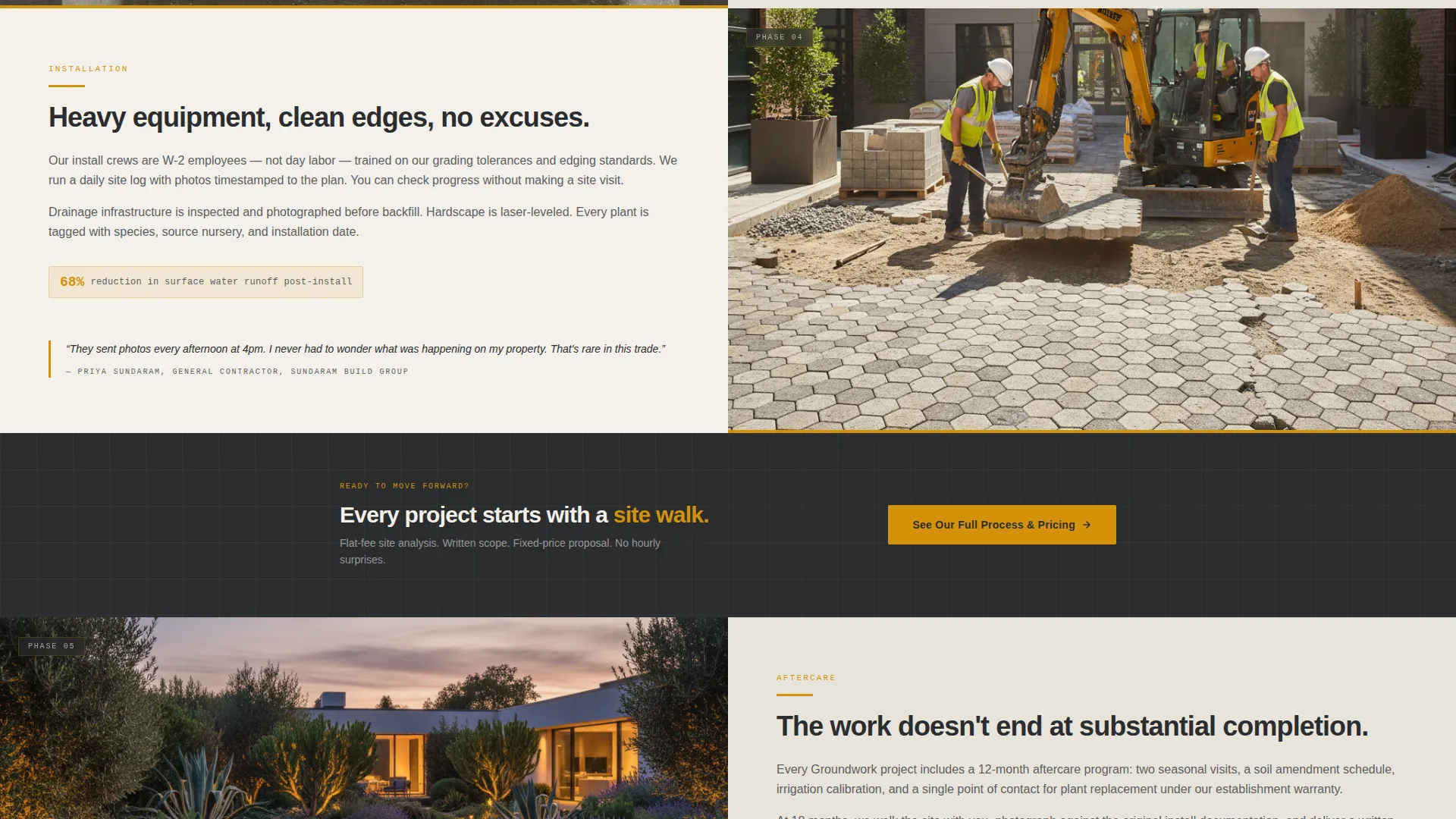 Precision Landscaping Landing Page Template
