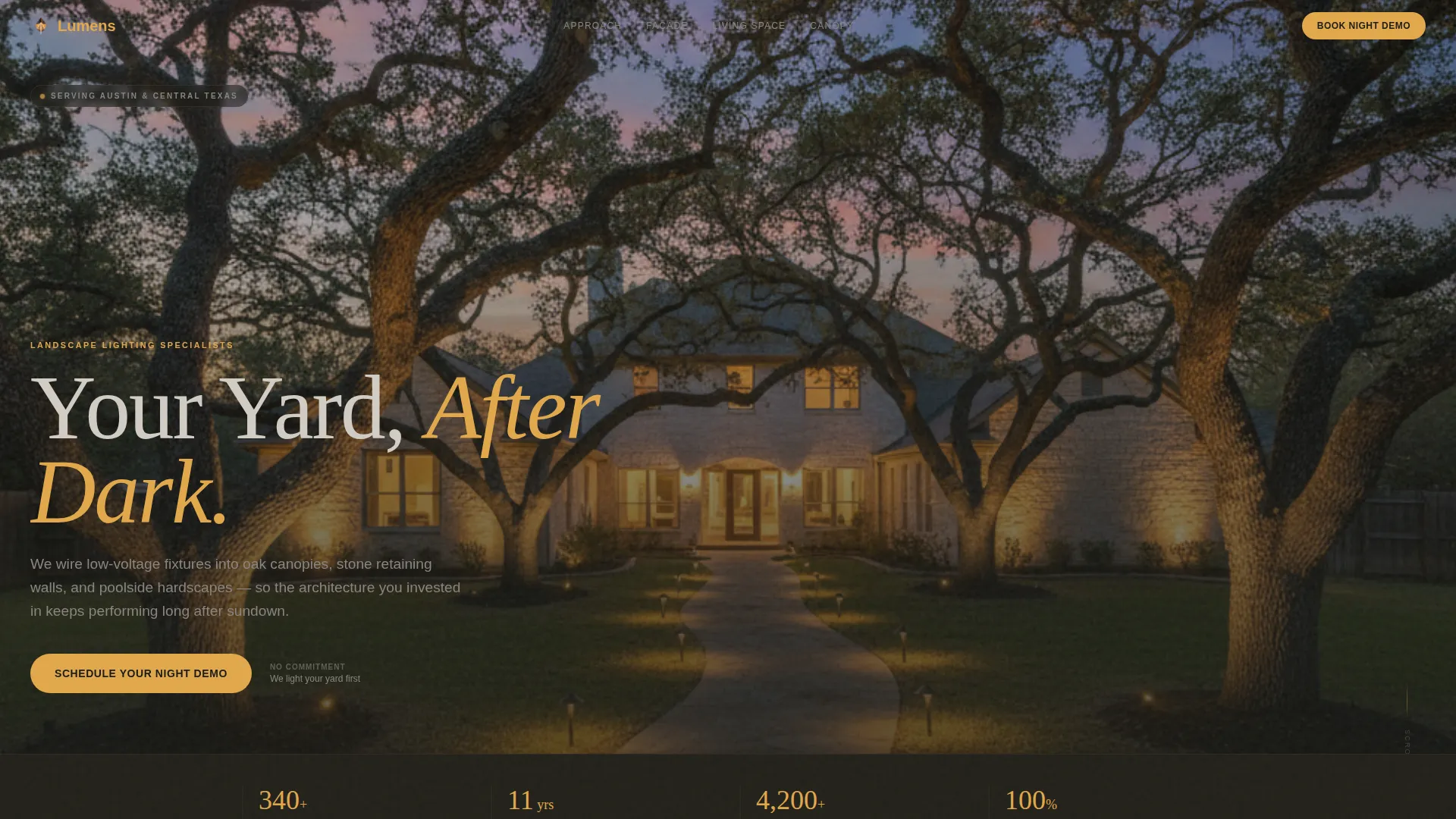Landscape Lighting Landing Page Template