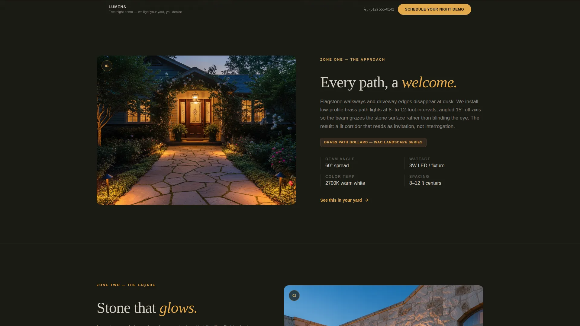 Landscape Lighting Landing Page Template