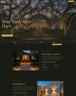 Landscape Lighting Landing Page Template