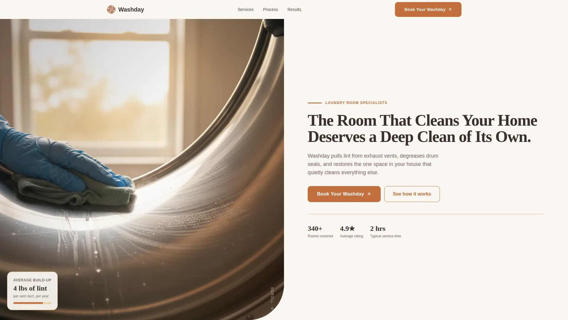 Laundry Room Cleaning Specialist Landing Page